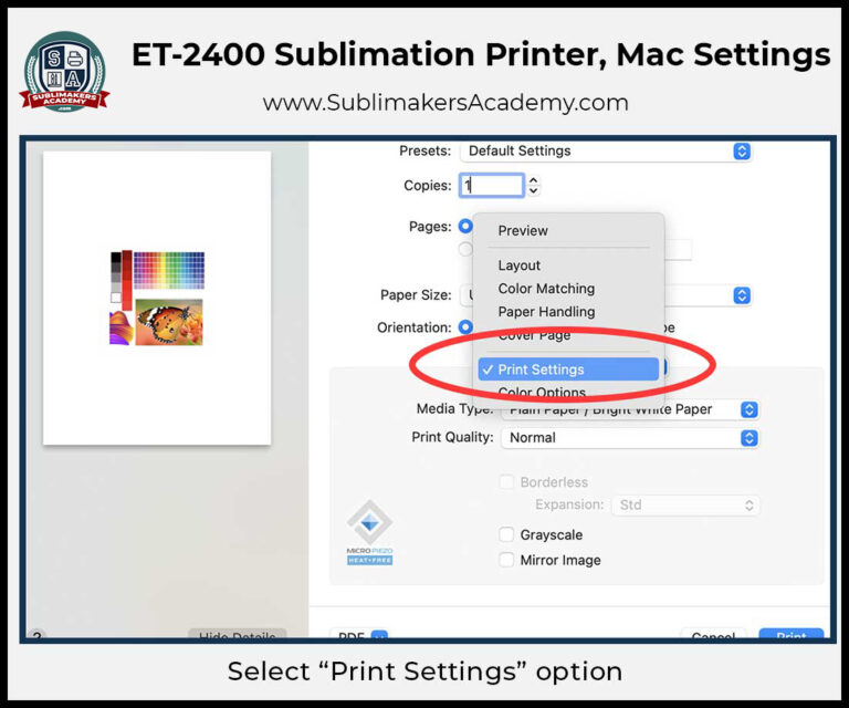 Converted Epson Ecotank ET2400 Sublimation Printer Review